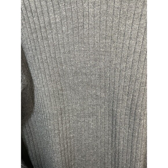 BROOKS 346 Fine Italian Merino Wool V-neck Pullover Sweater, Gray Size Large - Picture 5 of 9